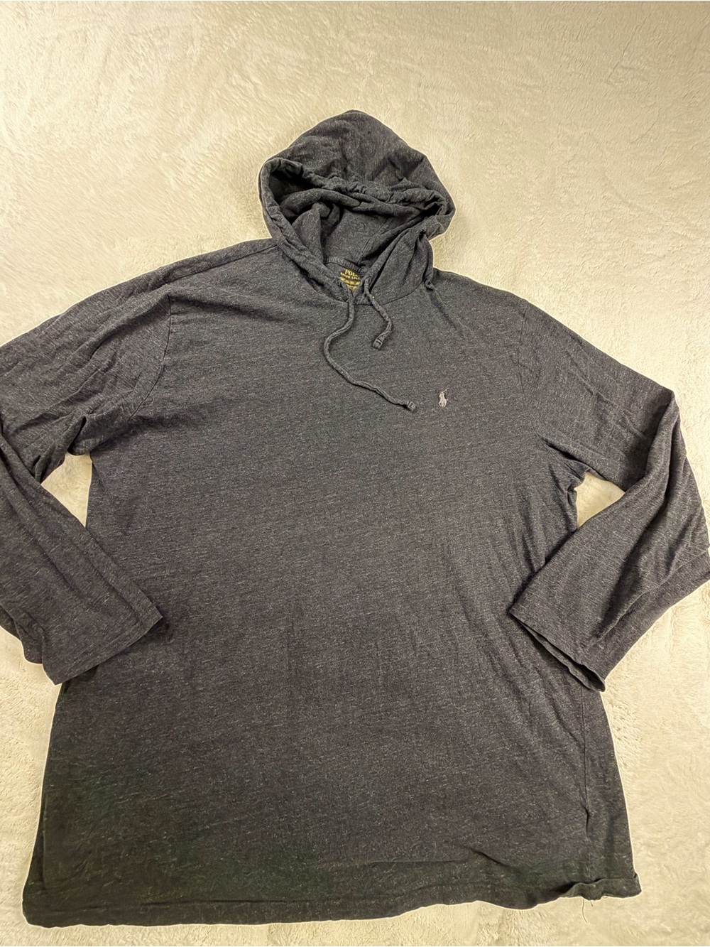 Polo by Ralph Lauren Dark Gray Hooded Long Sleeve Shirt xxl
